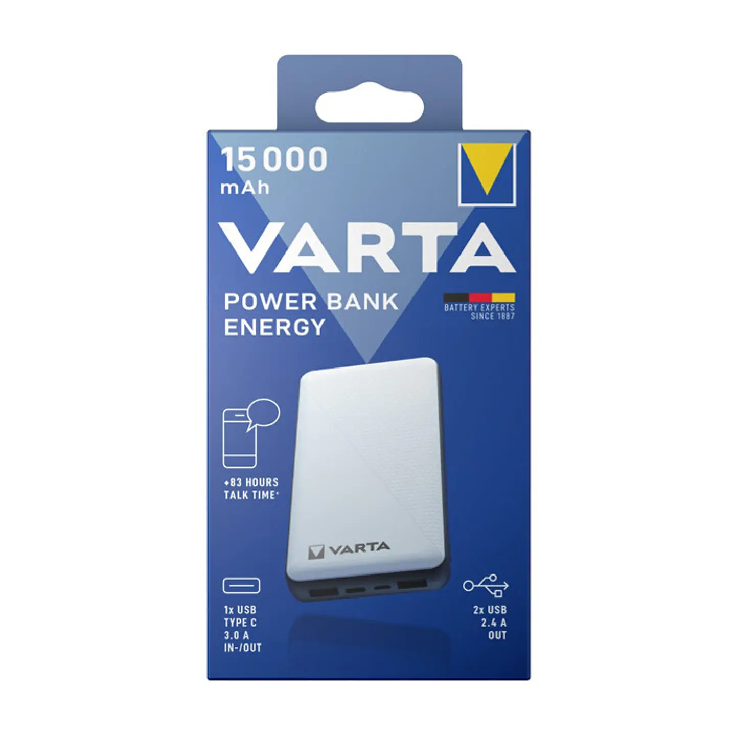 Powerbank Varta 15000MAH Cinza 1
