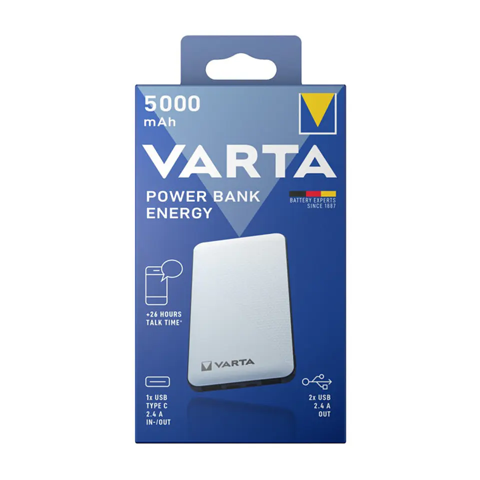 Powerbank Varta 5000MAH Cinza 1