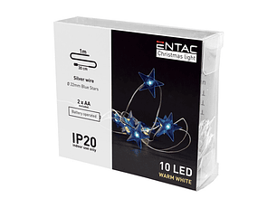 Luzes de Natal ENTAC Interior Estrela 10LED 1M 3000K