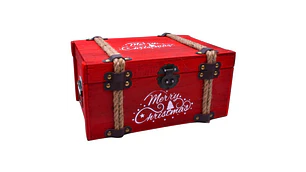 BAU MADEIRA NATAL VERMELHO