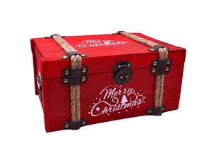 BAU MADEIRA NATAL VERMELHO