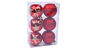 BOLAS NATAL 6 UNIDADES C/6CM