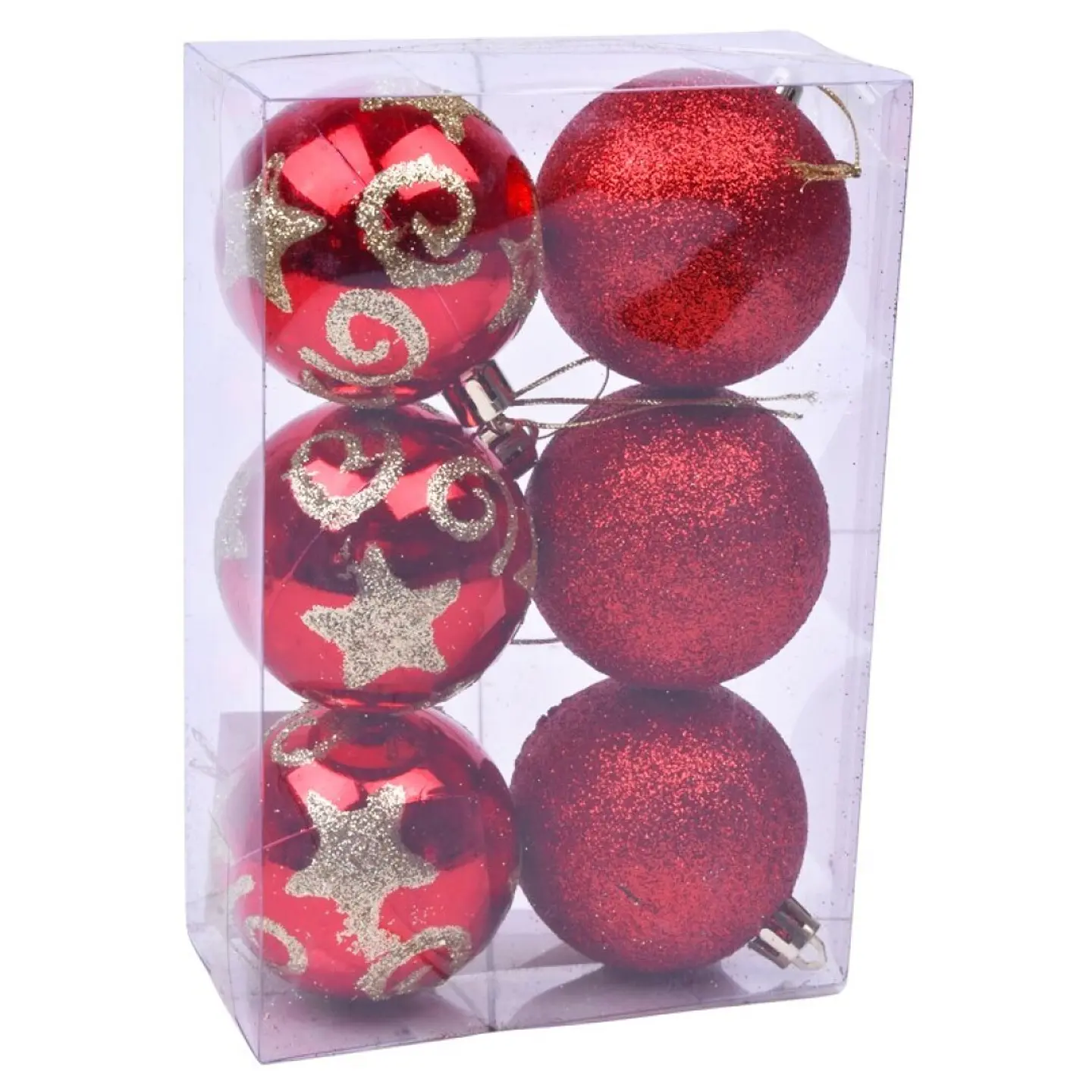 BOLAS NATAL 6 UNIDADES C/6CM 1
