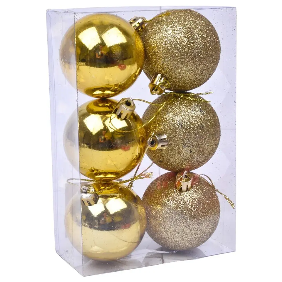 BOLAS NATAL 6 UNIDADES C/6CM 3