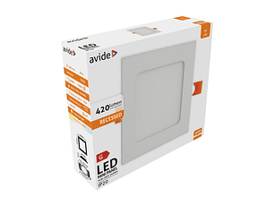 Painel Avide LED Quadrado de Embutir Branco 6W 4000K