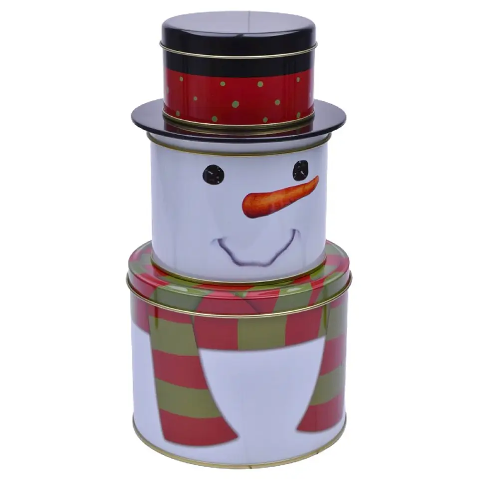FRASCO METAL BONECO NEVE 25CM 1
