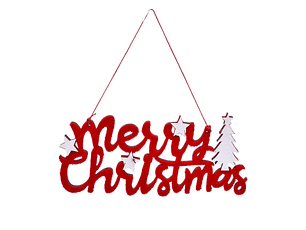 PINGENTE NATAL MERRY CHRISTMAS 9X21CM