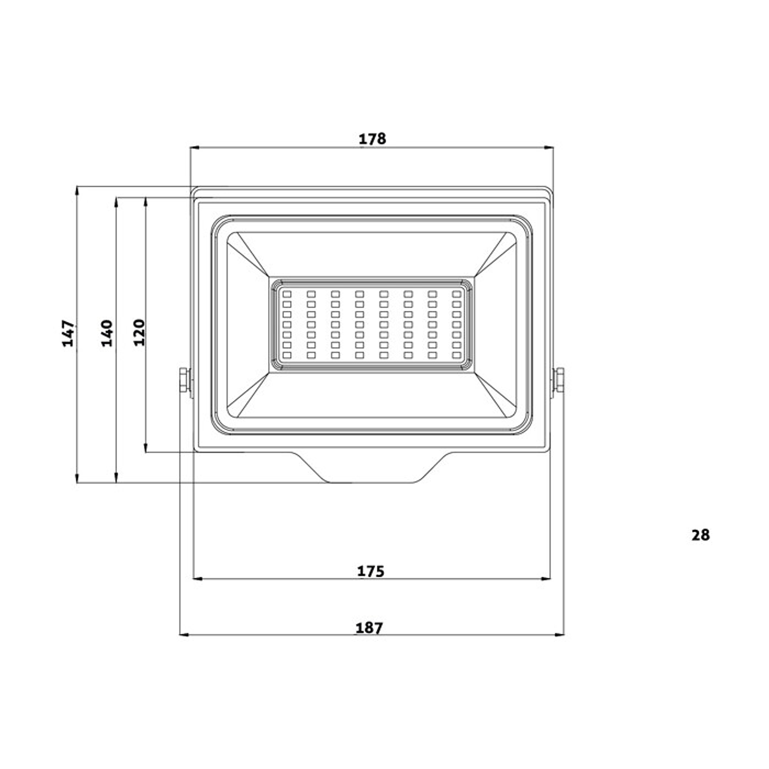 Projetor Avide LED SLIM 30W 6400K 2