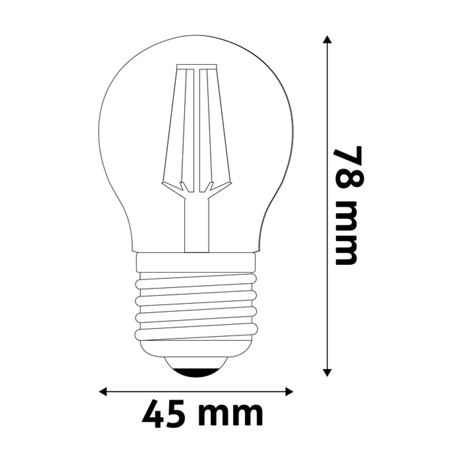 Lâmpada Avide LED Filamento CLP E27 4,5W 4000K 2