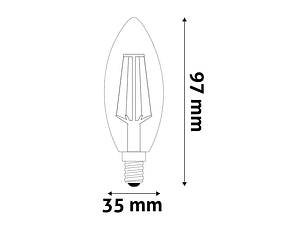 Lâmpada Avide LED Filamento CLB E14 6,5W 2700K