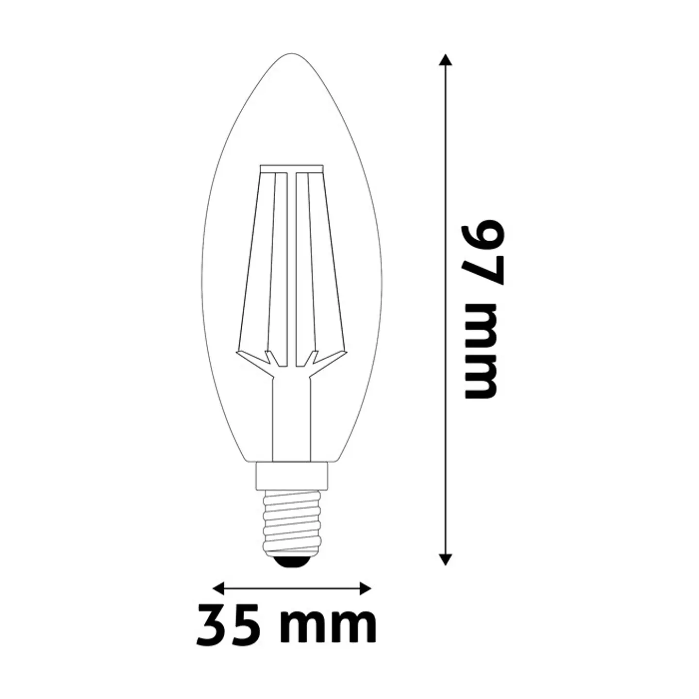 Lâmpada Avide LED Filamento CLB E14 6,5W 2700K 2