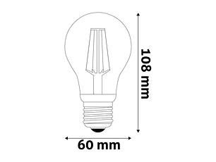 Lâmpada Avide LED Filamento CLA E27 8,5W 2700K
