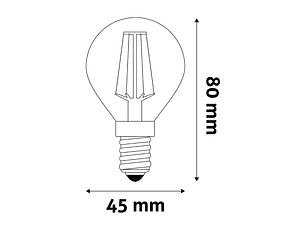 Lâmpada Avide LED Filamento CLP E14 4,5W 4000K