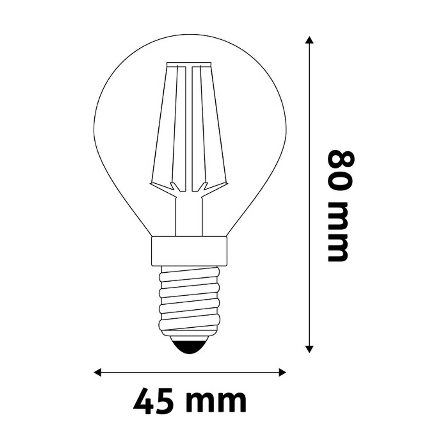 Lâmpada Avide LED Filamento CLP E14 4,5W 4000K 2