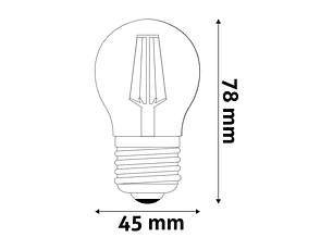 Lâmpada Avide LED Filamento CLP E14 4,5W 2700K