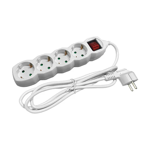 Extensão Entac 4 Tomadas 5MT 3x1,5MM com Interruptor