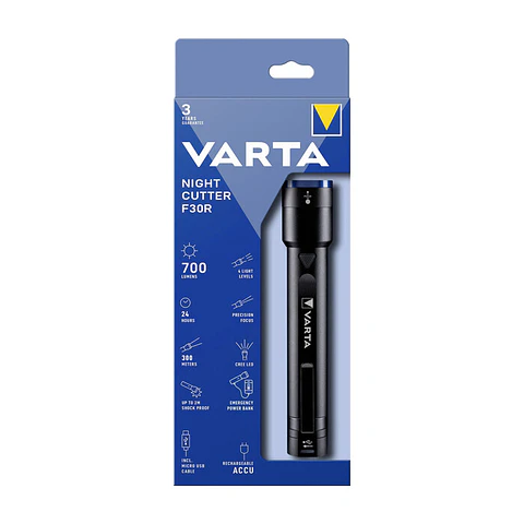 Lanterna Varta LED 18901 Night Cutter F30R Recarregável Bl