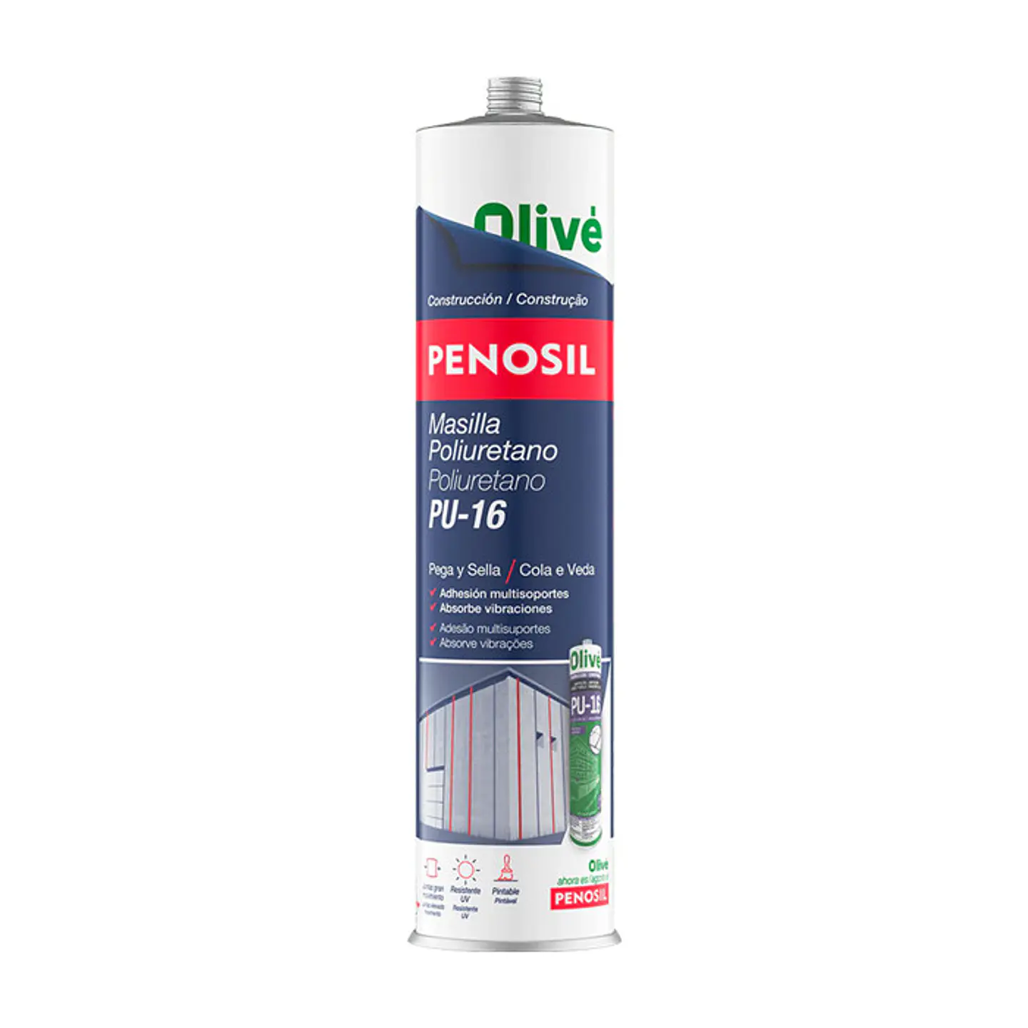 Cola e Veda Penosil PU16 Cinza 300ML 1