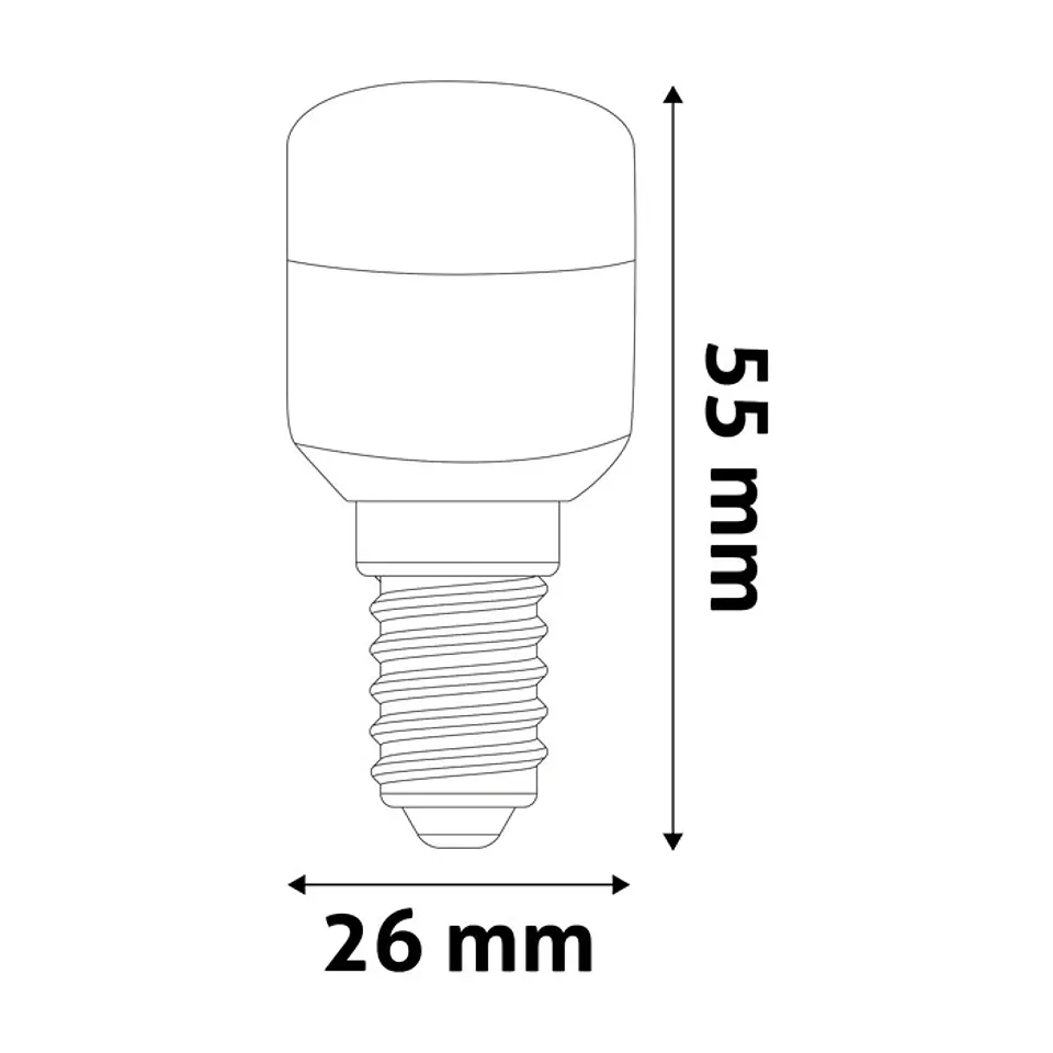 Lâmpada Avide LED T26 E14 1,3W 3000K 2