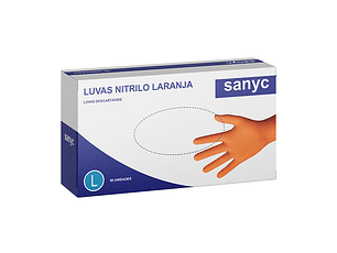 Luva Sanyc Nitrilo Laranja Cx50 L