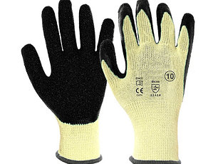 Luva Algodão Latex Amarela