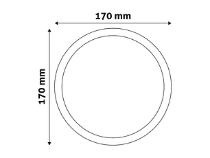 Painel Avide LED Redondo de Embutir Branco 12W 4000K