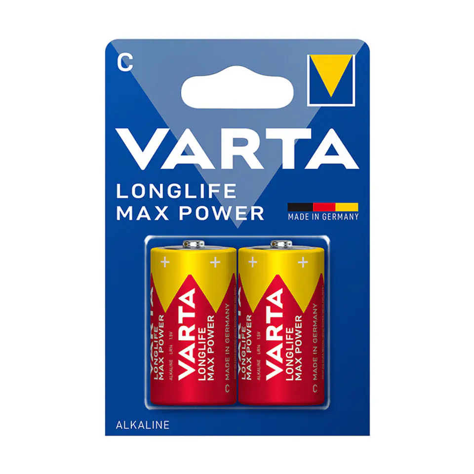 Pilhas Varta Longlife Max Power 4714 C Bl2 1