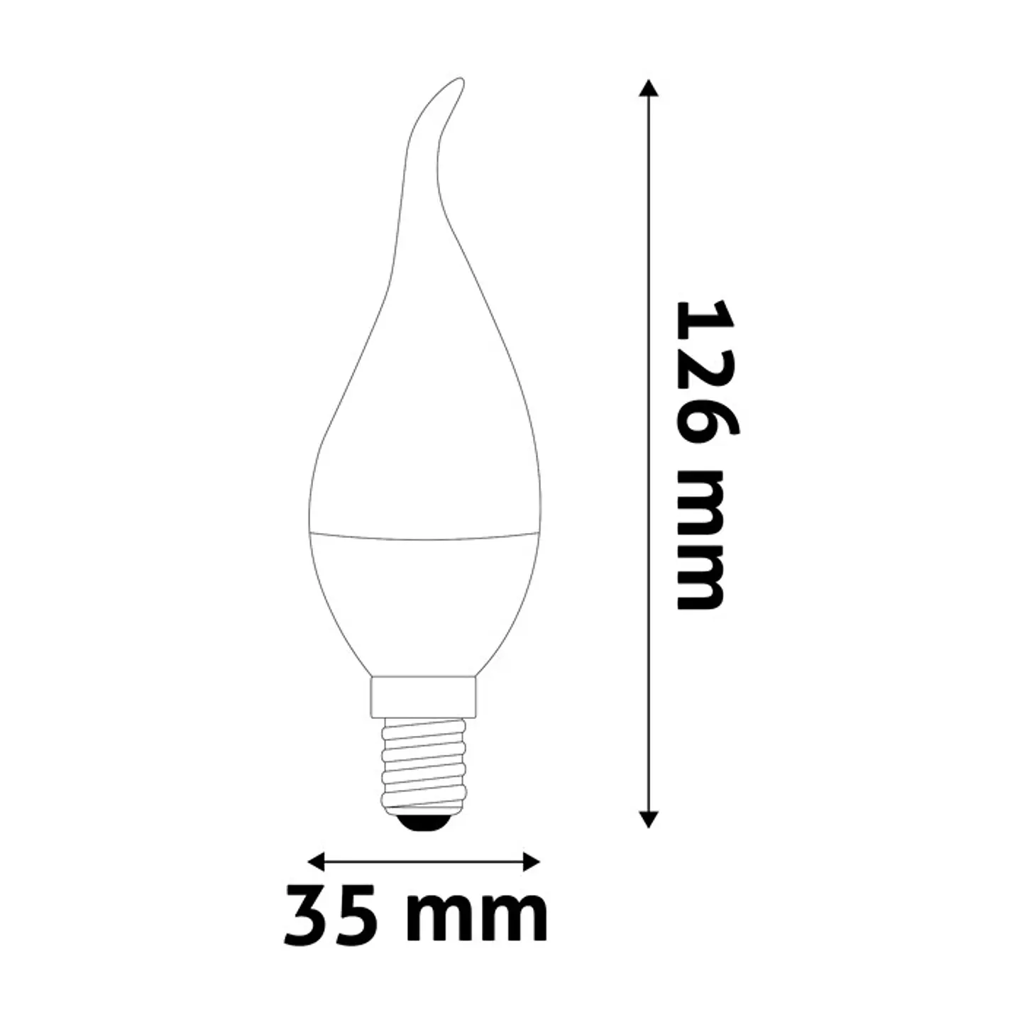Lâmpada Avide LED CLB E14 6,5W 6400K Bico 2