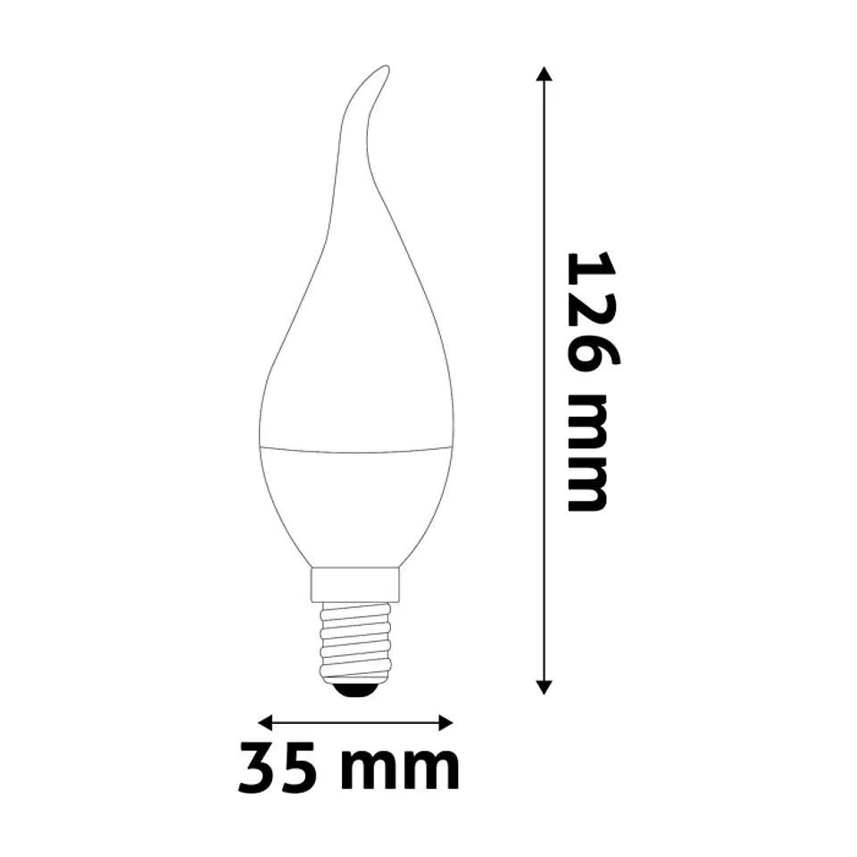 Lâmpada Avide LED CLB E14 6,5W 6400K Bico 2