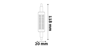 Lâmpada Avide LED R7S 9W 3000K 118MM