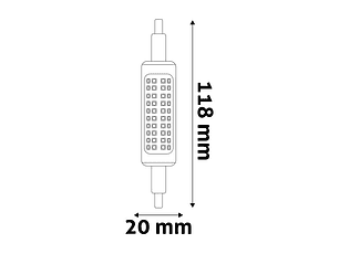 Lâmpada Avide LED R7S 9W 3000K 118MM
