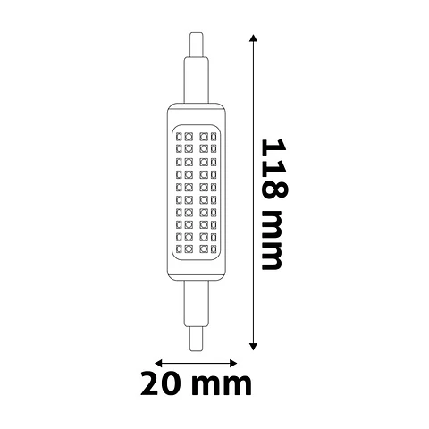 Lâmpada Avide LED R7S 9W 3000K 118MM