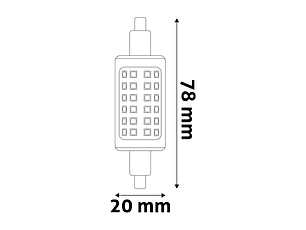 Lâmpada Avide LED R7S 4,5W 6400K 78MM