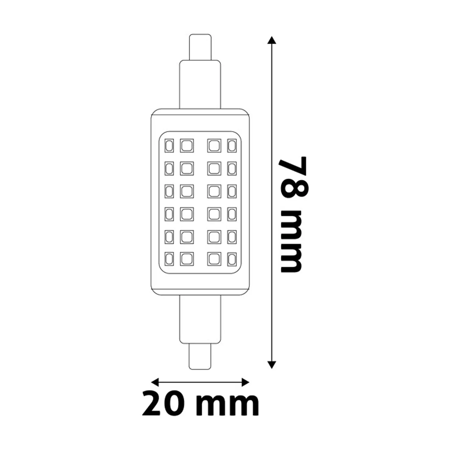 Lâmpada Avide LED R7S 4,5W 6400K 78MM 2
