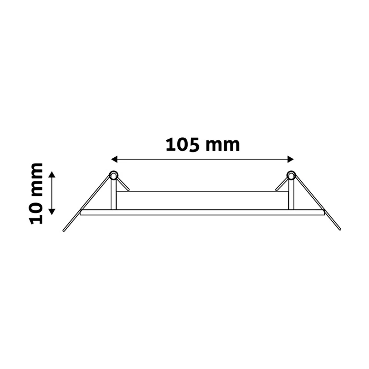 Painel Avide LED Redondo de Embutir Branco 6W 4000K 3