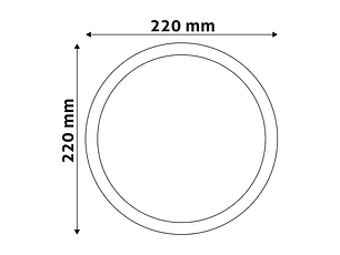 Painel Avide LED Redondo Saliente Branco 18W 4000K
