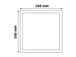 Painel Avide LED Quadrado de Embutir Branco 12W 6400K