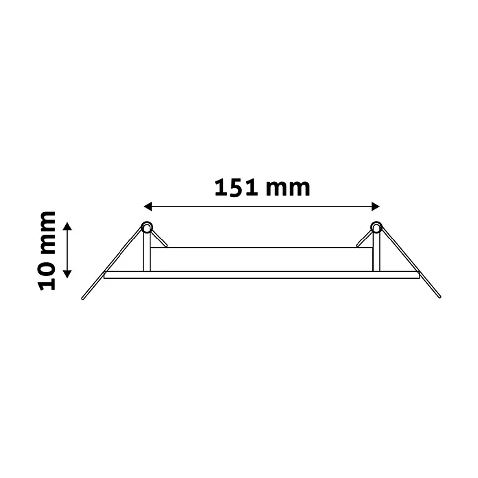 Painel Avide LED Quadrado de Embutir Branco 12W 6400K 3
