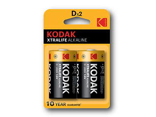 Pilhas Kodak Xtralife D LR20 BL2