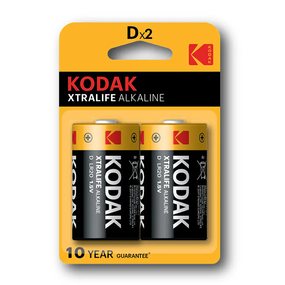 Pilhas Kodak Xtralife D LR20 BL2 1