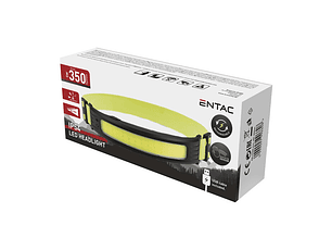 Lanterna Entac LED 5W Cabeça Recarregável com Fita