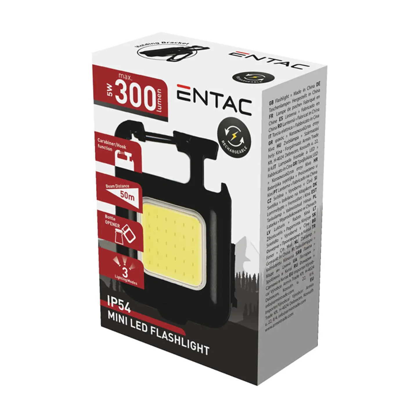 Lanterna Entac LED 5W Mini Recarregável 1