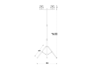 Tripé Avide Telescópico 2 Projetores 30W 4000K Incluídos