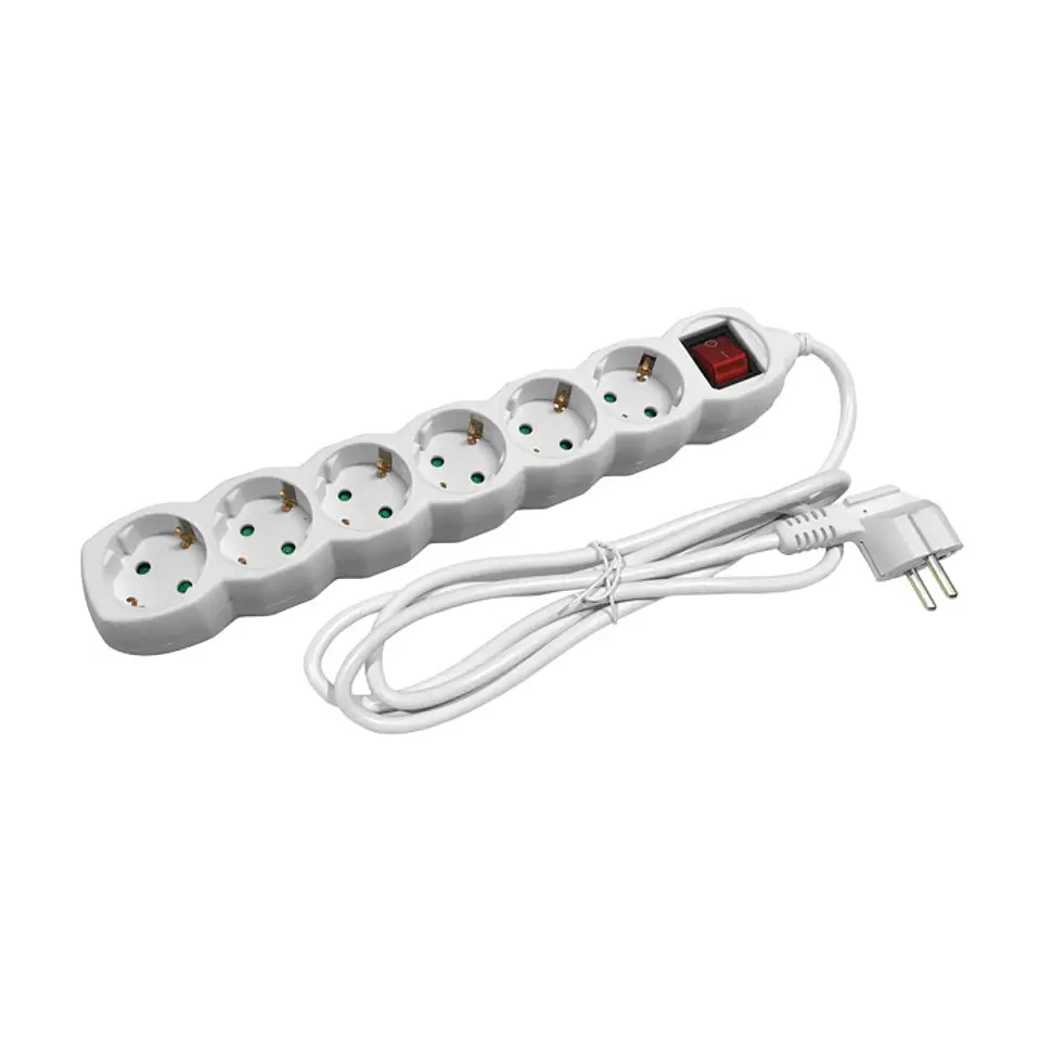 Extensão Entac 6 Tomadas 1,5MT 3x1,5MM com Interruptor 1