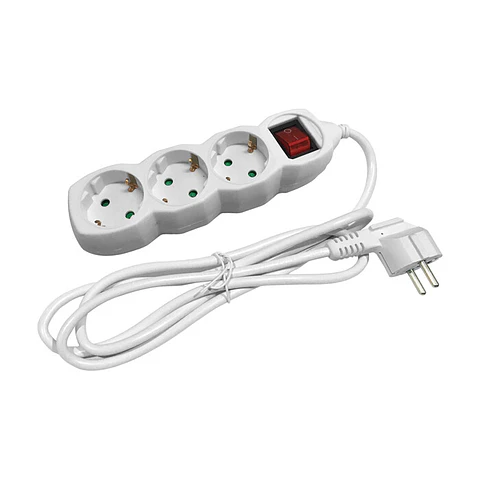 Extensão Entac 3 Tomadas 1,5MT 3x1,5MM com Interruptor