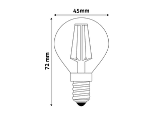Lâmpada Entac LED Filamento CLP E14 4W 3000K