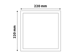 Painel Avide LED Quadrado Saliente Plástico Branco 24W 6400K