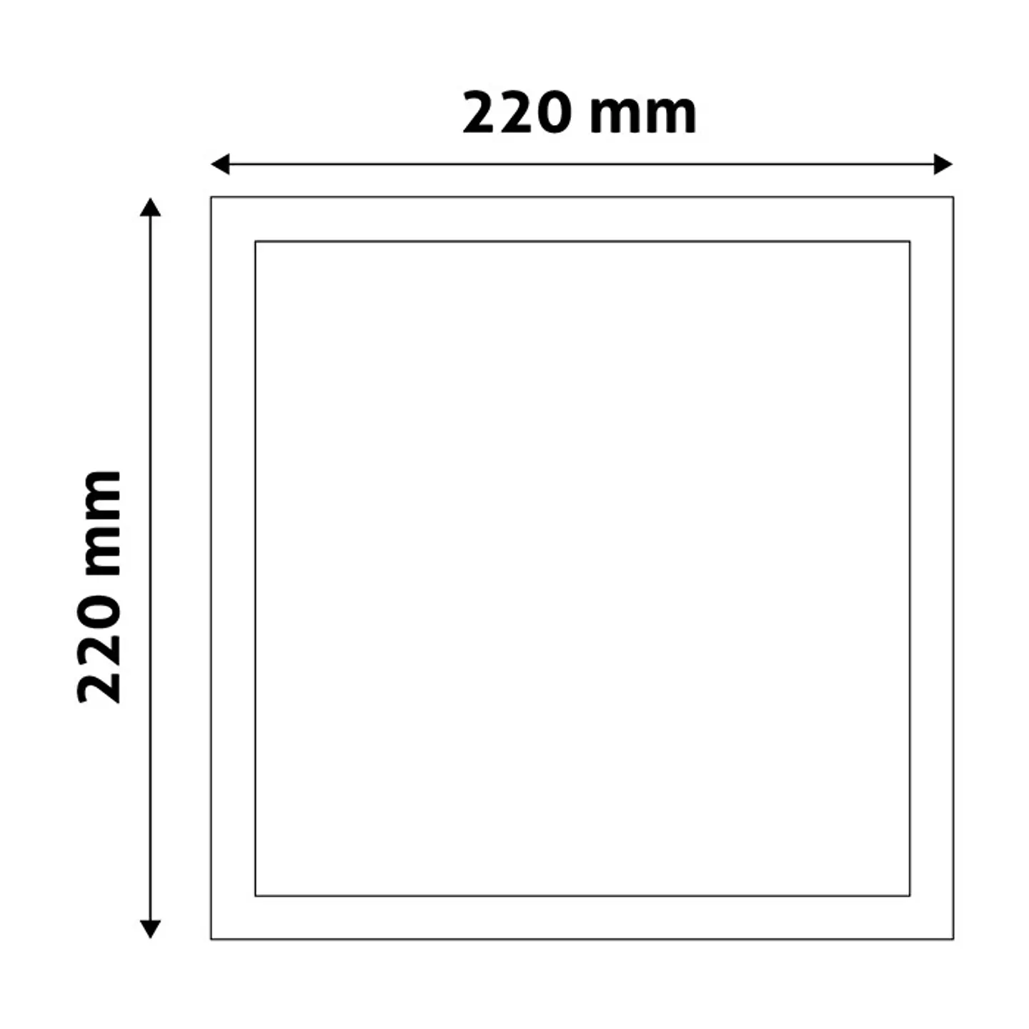 Painel Avide LED Quadrado Saliente Plástico Branco 24W 6400K 2
