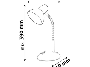 Candeeiro de Mesa Avide E27 Vermelho