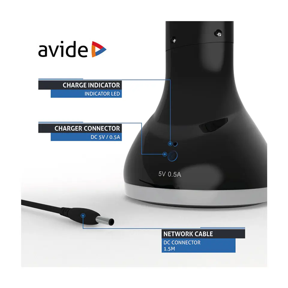 Candeeiro de Mesa Avide LED 4W 4000K Calendário Preto 6